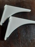 Twee Art Deco, wit geglazuurde aardewerk wastafelsteunen, Ophalen of Verzenden, Gebruikt