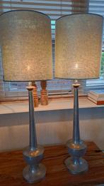 lamp met ijzeren voet en nette kap (2 stuks), Huis en Inrichting, Ophalen, Zo goed als nieuw, Landelijk - strak - modern, Metaal