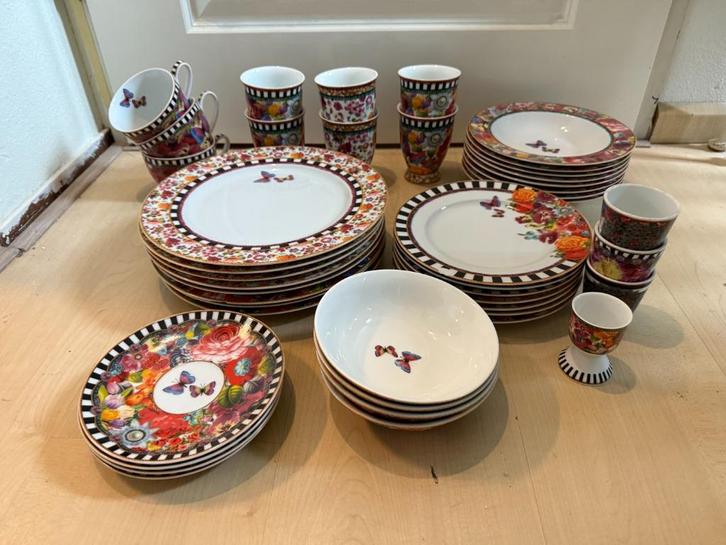 Melli Mello servies, Huis en Inrichting, Keuken | Servies, Gebruikt, Compleet servies, Overige stijlen, Porselein, Ophalen of Verzenden