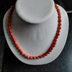 Bloedkoraal Ketting met Gouden Slot - Zeeuwse Oorsprong, Sieraden, Tassen en Uiterlijk, Antieke sieraden, Verzenden, Goud, Ketting