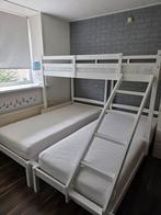 3 persoons stapelbed wit, Huis en Inrichting, Slaapkamer | Stapelbedden en Hoogslapers, Ophalen, Tweepersoons, Zo goed als nieuw
