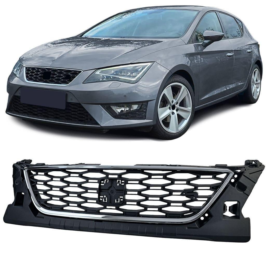 Sport Grill Voor Seat Leon FR 5F Honingraat Chrome, Ophalen of Verzenden, Automotive Parts, A.parts@hotmail.nl, Trasmolenlaan 12 3447 GZ Woerden