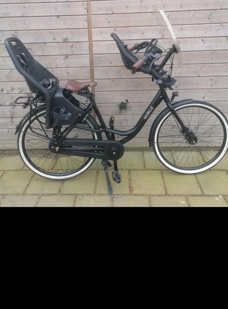 Gazelle bloom C7 moederfiets met yepp kinderzitjes, Fietsen en Brommers, Fietsen | Dames | Moederfietsen, Zo goed als nieuw, Gazelle