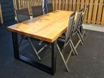 Tuintafel tafelblad 240x100x5 mangohout, Tuin en Terras, Ophalen, Gebruikt, Rechthoekig, Hout