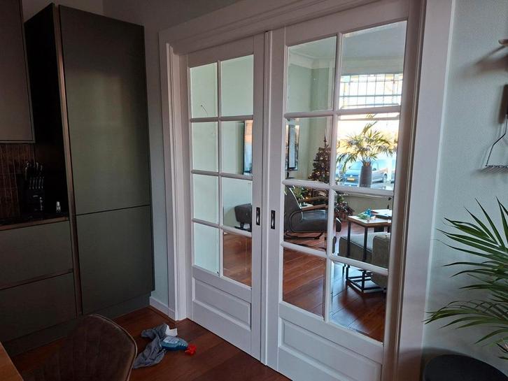 Mooie ensuite deuren, Doe-het-zelf en Verbouw, Deuren en Horren, Binnendeur, 200 tot 215 cm, Glas, Ophalen