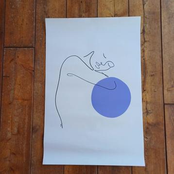 Line art print NinHol - 90x60 cm beschikbaar voor biedingen