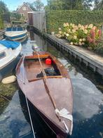 Leuke houten boot met motor, Watersport en Boten, Ophalen, Zo goed als nieuw, Minder dan 15 m²