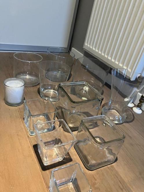Glazen vazen, accubak glas vaas  geen kalkaanslag per st v.a, Huis en Inrichting, Woonaccessoires | Vazen, Nieuw, Overige kleuren