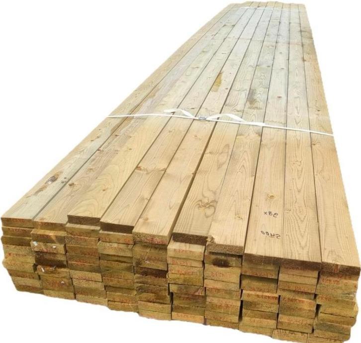 Tuinhout – Geïmpregneerd & Geschaafd – 2.8 x 9.5 cm –, Tuin en Terras, Palen, Balken en Planken, Nieuw, Planken, Ophalen