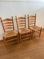 3 Houten Rieten Stoelen - Perfecte Staat!, Huis en Inrichting, Stoelen, Ophalen, Zo goed als nieuw, Hout, Drie