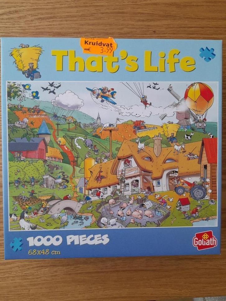 4 verschillende Thats life puzzels 1000 stukjes, Hobby en Vrije tijd, Denksport en Puzzels, Zo goed als nieuw, Legpuzzel, 500 t/m 1500 stukjes
