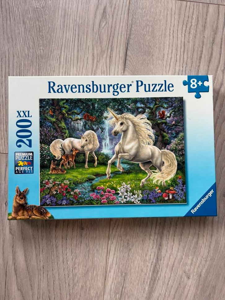 Ravensburger Puzzel Eenhoorns XXL 200 stukjes, Kinderen en Baby's, Speelgoed | Kinderpuzzels, Zo goed als nieuw, 6 jaar of ouder