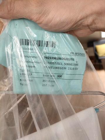 Vitrage, witte doorschijnende gordijnen voor roede. NIEUW beschikbaar voor biedingen