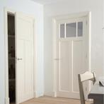 Tijdloze binnendeur met glas Stomp wit voorgelakt, Niet ingevuld, 80 tot 100 cm, Binnendeur, Niet ingevuld