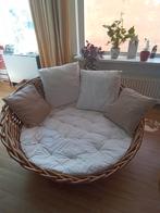Zitmand relax rotan crème wit kussens, Huis en Inrichting, Ophalen, Zo goed als nieuw