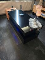 Prachtige (led) zwarte salontafel, Huis en Inrichting, Ophalen, Gebruikt, 50 tot 100 cm, Minder dan 50 cm