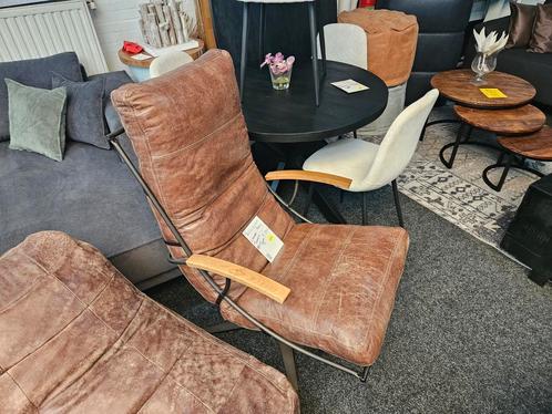 Fauteuil (draai) L'ancora type TIBERIUS Africa leder NIEUW, Huis en Inrichting, Fauteuils, Nieuw, Leer, Ophalen