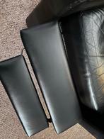 Relaxstoel zwart kunstleder, Ophalen, Gebruikt, Kunststof, 75 tot 100 cm