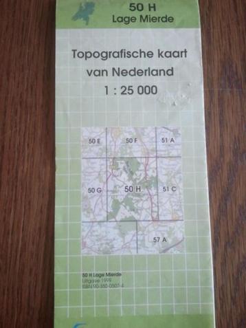 wandelkaart LAGE MIERDE 1:25.000 / topografie Nederland 50 H beschikbaar voor biedingen