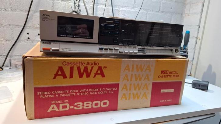 AIWA AD-3800 Gereviseerd compleet met doos en gebruiksaanwij, Audio, Tv en Foto, Cassettedecks, Enkel, Overige merken, Tiptoetsen
