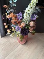 Roze vaas met kunstbloemen, Ophalen of Verzenden, Zo goed als nieuw