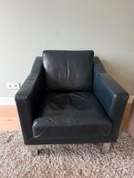 Leolux Antonia fauteuil - antraciet leder, Huis en Inrichting, Fauteuils, Ophalen, Gebruikt, Leer, 75 tot 100 cm