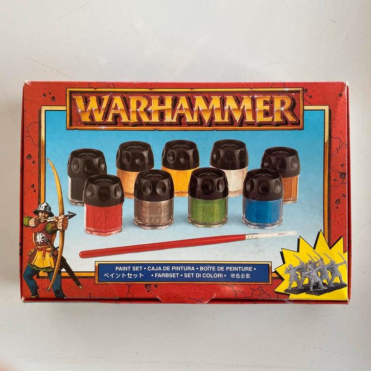 Vintage Bretonnian Archers Paint Set - Warhammer 1996, Hobby en Vrije tijd, Wargaming, Gebruikt, Warhammer, Figuurtje(s), Ophalen of Verzenden
