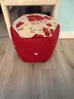 Vintage Poef / Naaibox, Minder dan 50 cm, Gebruikt, Ophalen of Verzenden, Stof