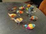 10 x blikken vogels / haan / eend (diverse met sleutel)., Antiek en Kunst, Ophalen of Verzenden