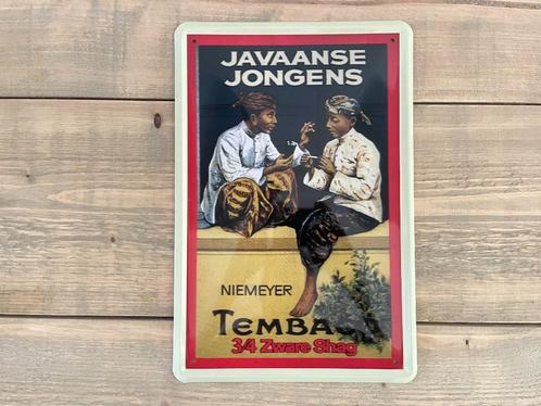 Reclamebord Javaanse Jongens - 3/4 Zware Shag 20x30, Verzamelen, Merken en Reclamevoorwerpen, Zo goed als nieuw, Reclamebord, Ophalen of Verzenden