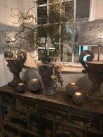 Landelijke set vaas met 4 bijpassende ornamenten Flamant., Ophalen, Zo goed als nieuw, Overige kleuren, Minder dan 50 cm