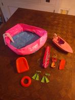 Zwembad en boot + surfplank voor Barbies, Ophalen of Verzenden