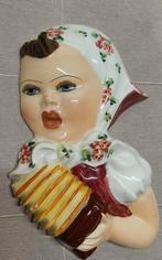 Vintage Aardewerk Muur Hoofdje, Ophalen of Verzenden