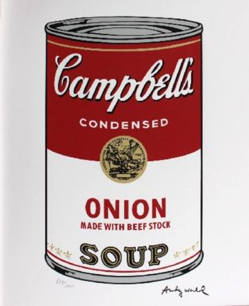 Andy Warhol(1928) Lithografie "Campbells Onion Soup" Ges Gen beschikbaar voor biedingen