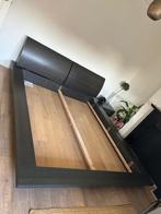 Bed ombouw Scandinavisch design, Tweepersoons, Ophalen of Verzenden, Zo goed als nieuw, Bruin