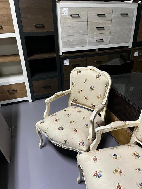 Lodewijk fauteuil (bloemen print), Huis en Inrichting, Stoelen, Nieuw, Eén, Hout, Ophalen
