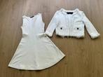 Witte jurk met bijpassend jasje van Zara maat XS, Verzenden, Zo goed als nieuw, Maat 34 (XS) of kleiner, Boven de knie