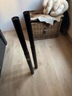 2 verstelbare tafel/bar poten zwart 70 cm naar 110 cm, 100 tot 150 cm, Zo goed als nieuw, Metaal, Rechthoekig