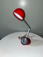 Vintage Rode Tafellamp; Kreo-Lite, Huis en Inrichting, Lampen | Tafellampen, Ophalen of Verzenden, Gebruikt, Metaal, Minder dan 50 cm