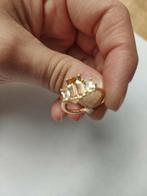 24Kae ring met kleurstenen 14K verguld maat 48 nieuw, Nieuw, Ophalen of Verzenden, Kleiner dan 17, Dame