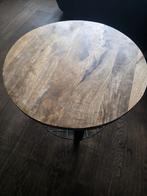 Industriële salontafel mango hout en staal, Ophalen, 50 tot 100 cm, 50 tot 75 cm, Rond