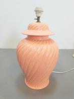 Vintage Kostka tafellamp keramiek France '80 Regency roze, Huis en Inrichting, Lampen | Tafellampen, Minder dan 50 cm, Overige materialen