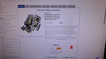 Diverse weber carburateurs nieuw!! met 10% korting!!
