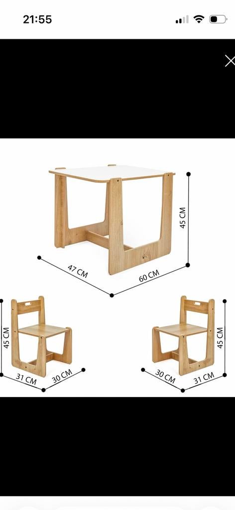 Speeltafel / Kindertafel met 2 stoelen, Ophalen of Verzenden, Gebruikt, Tafel(s) en Stoel(en)