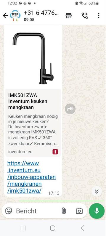 Keukenmengkraan zwart mat beschikbaar voor biedingen