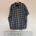 6XL Angelo Litrico Overhemd Grijs Geruit Lange Mouwen, Angelo Litrico, Ophalen of Verzenden, Overige halswijdtes, Grijs