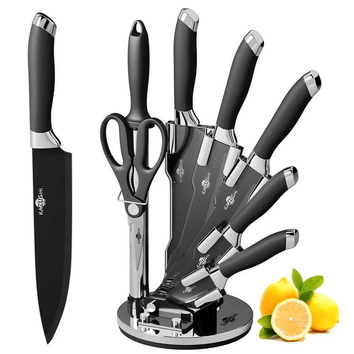 9 / 8 / 7 / 6-delige messenset, Huis en Inrichting, Keuken | Bestek, Zo goed als nieuw, Rvs of Chroom, Ophalen