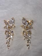 Swarovski look oorbellen goud strass bling, Sieraden, Tassen en Uiterlijk, Oorbellen, Ophalen of Verzenden, Nieuw, Goud, Overige materialen