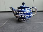 Blauwe theepot met hartjes, Ophalen, Zo goed als nieuw, Overige stijlen, Overige typen