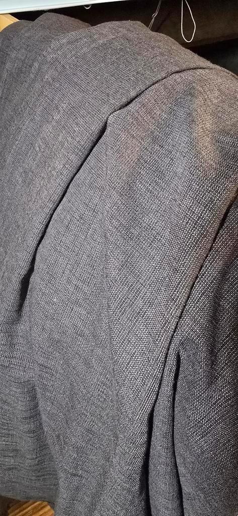 Donker bruin/grijs inbetween gordijnen, Huis en Inrichting, Stoffering | Gordijnen en Lamellen, Zo goed als nieuw, 200 cm of meer